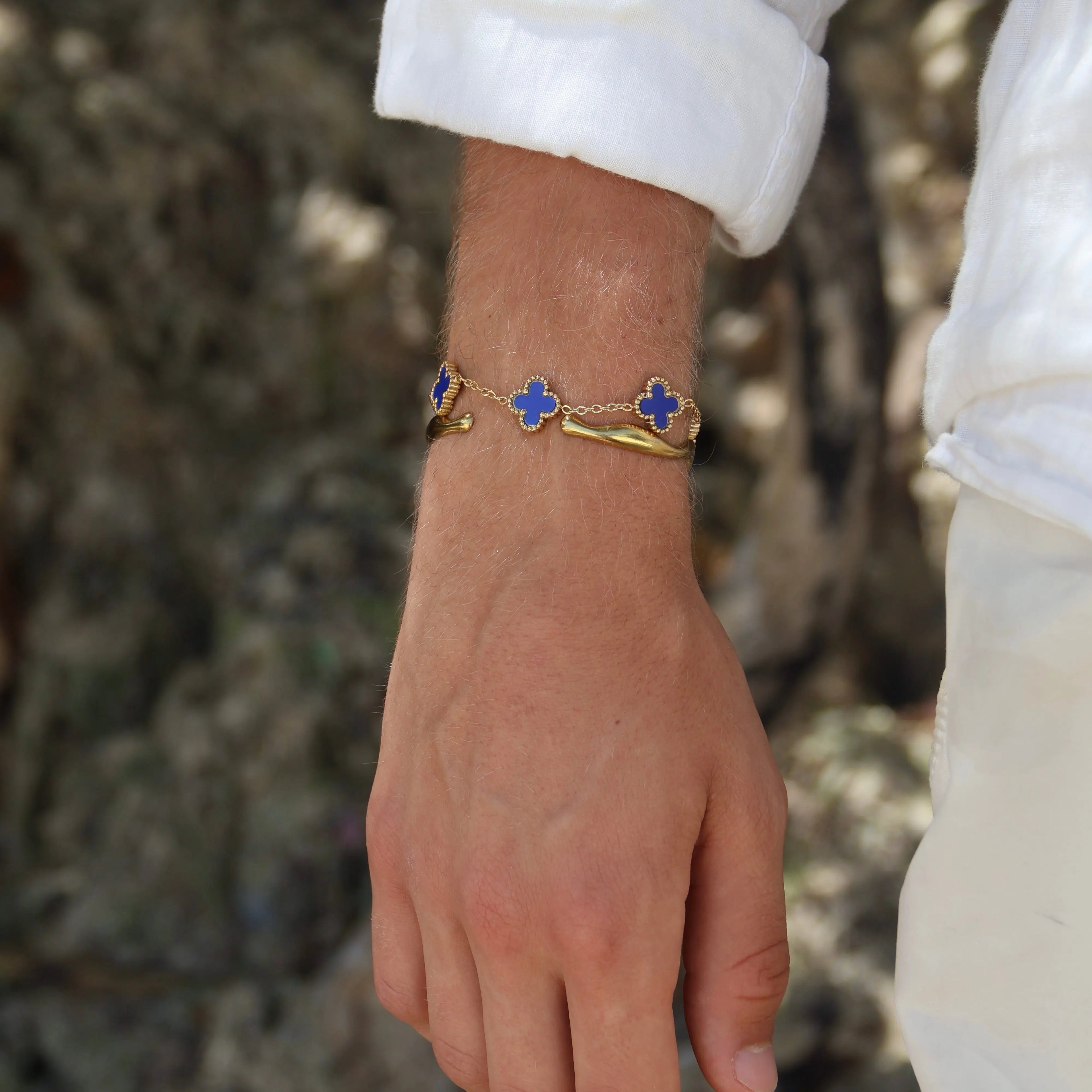 CLOVE BRACELET NAVY SKØR