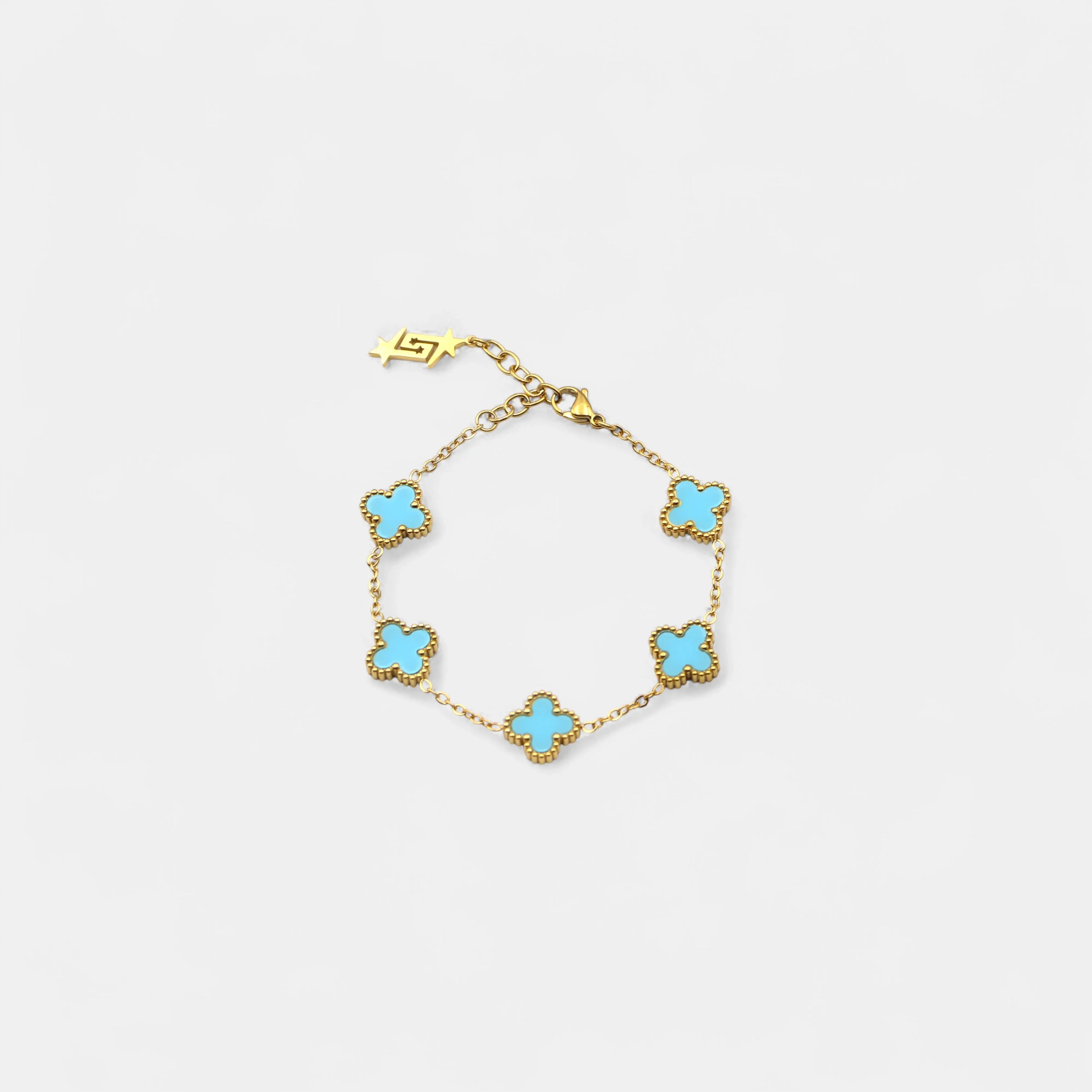 CLOVE BRACELET LIGHT BLUE SKØR
