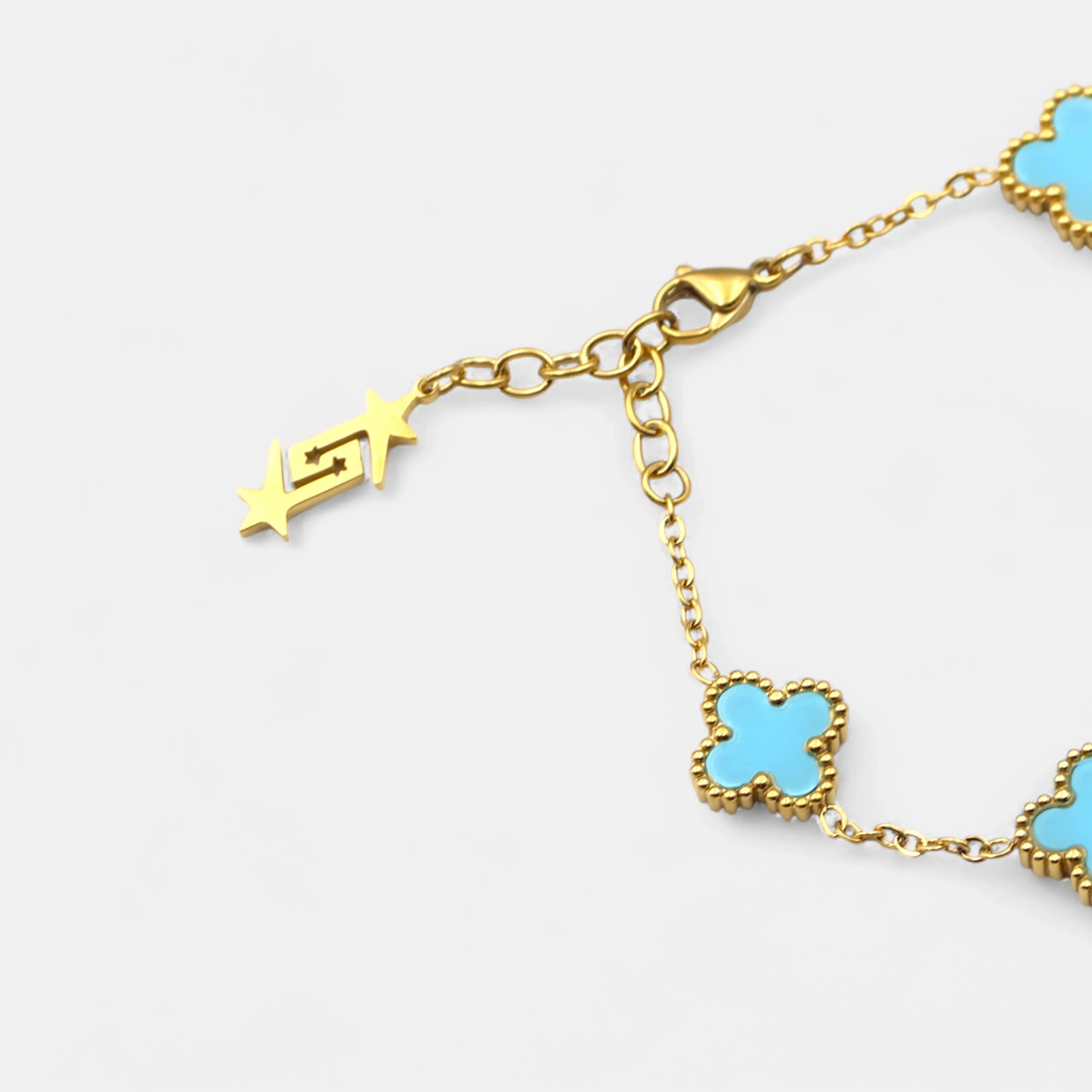 CLOVE BRACELET LIGHT BLUE SKØR