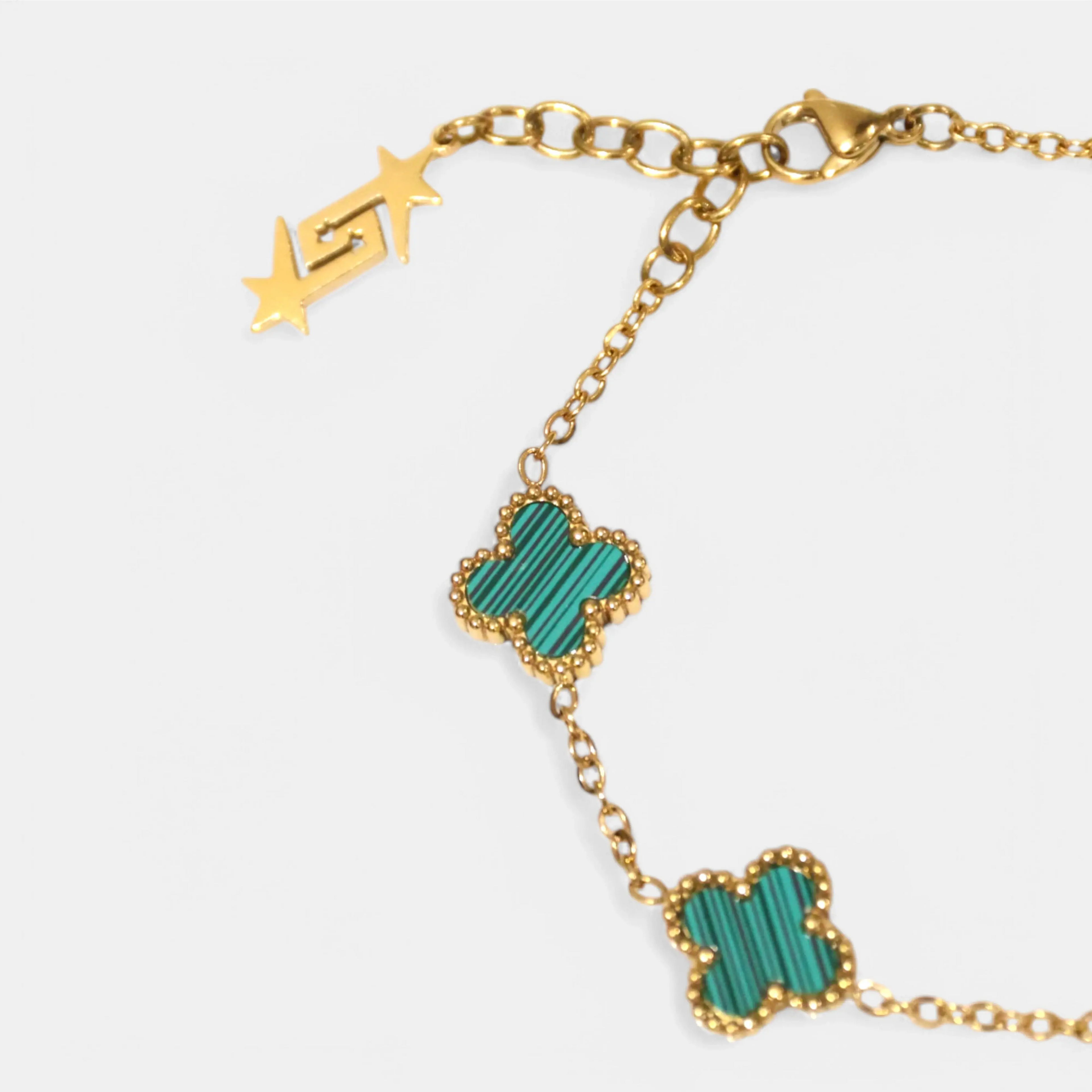 CLOVE BRACELET STRIPED GREEN SKØR