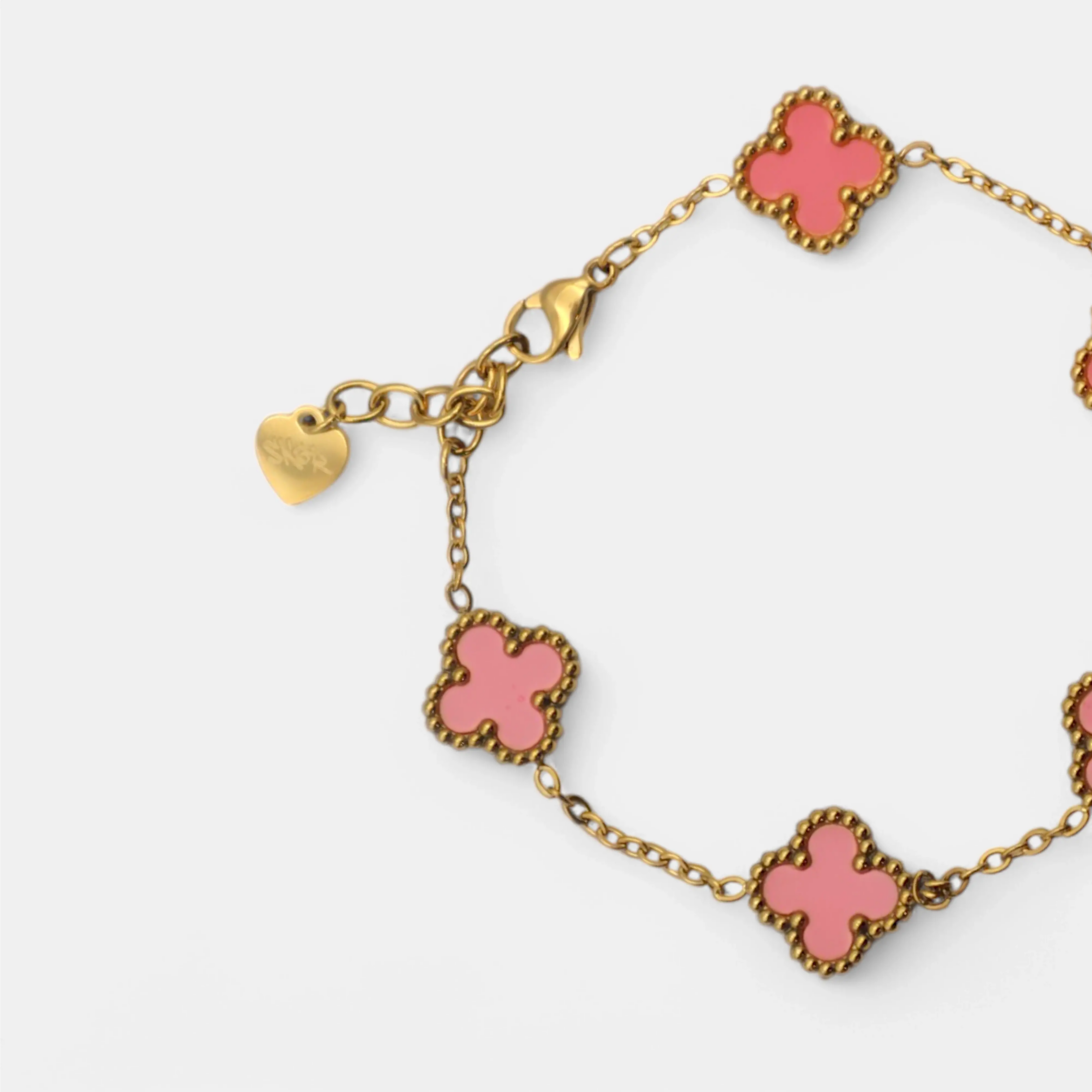 CLOVE BRACELET PINK SKØR