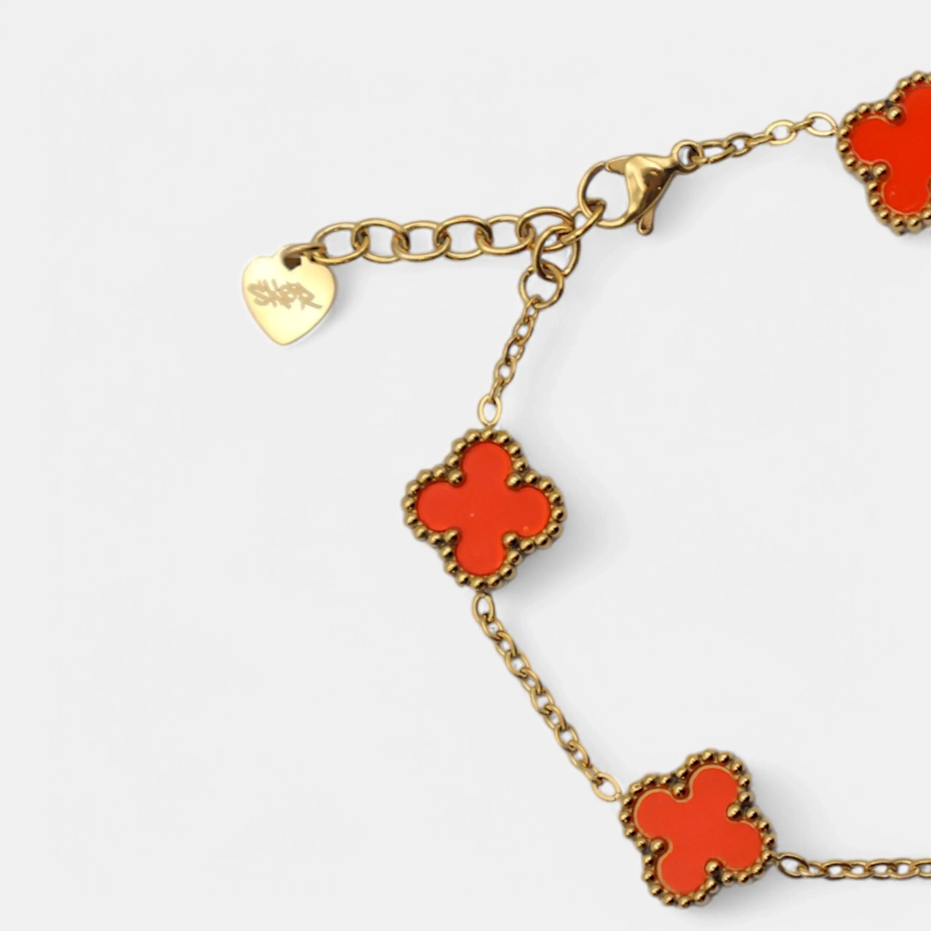 CLOVE BRACELET RED SKØR