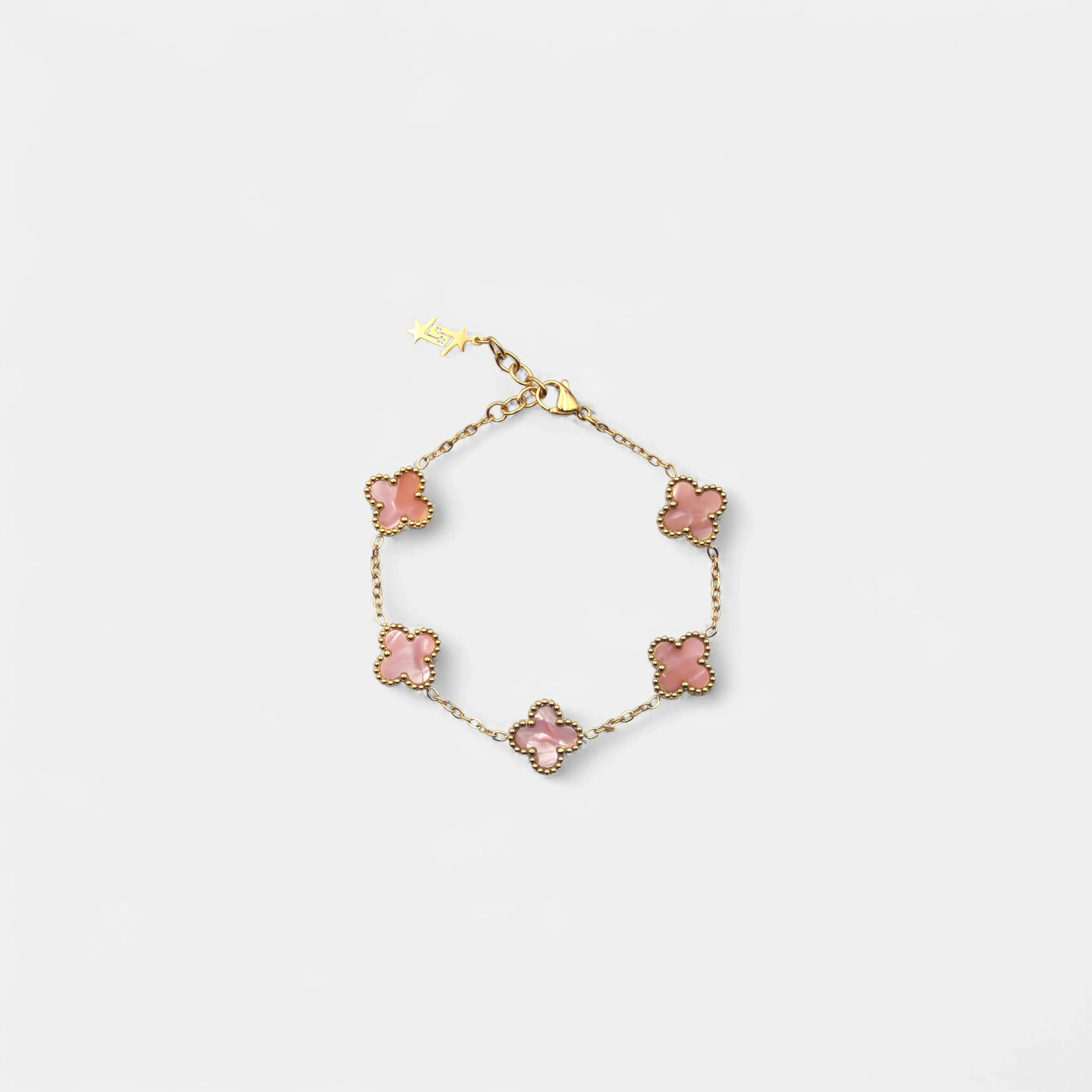 CLOVE BRACELET PINK MARBLE SKØR