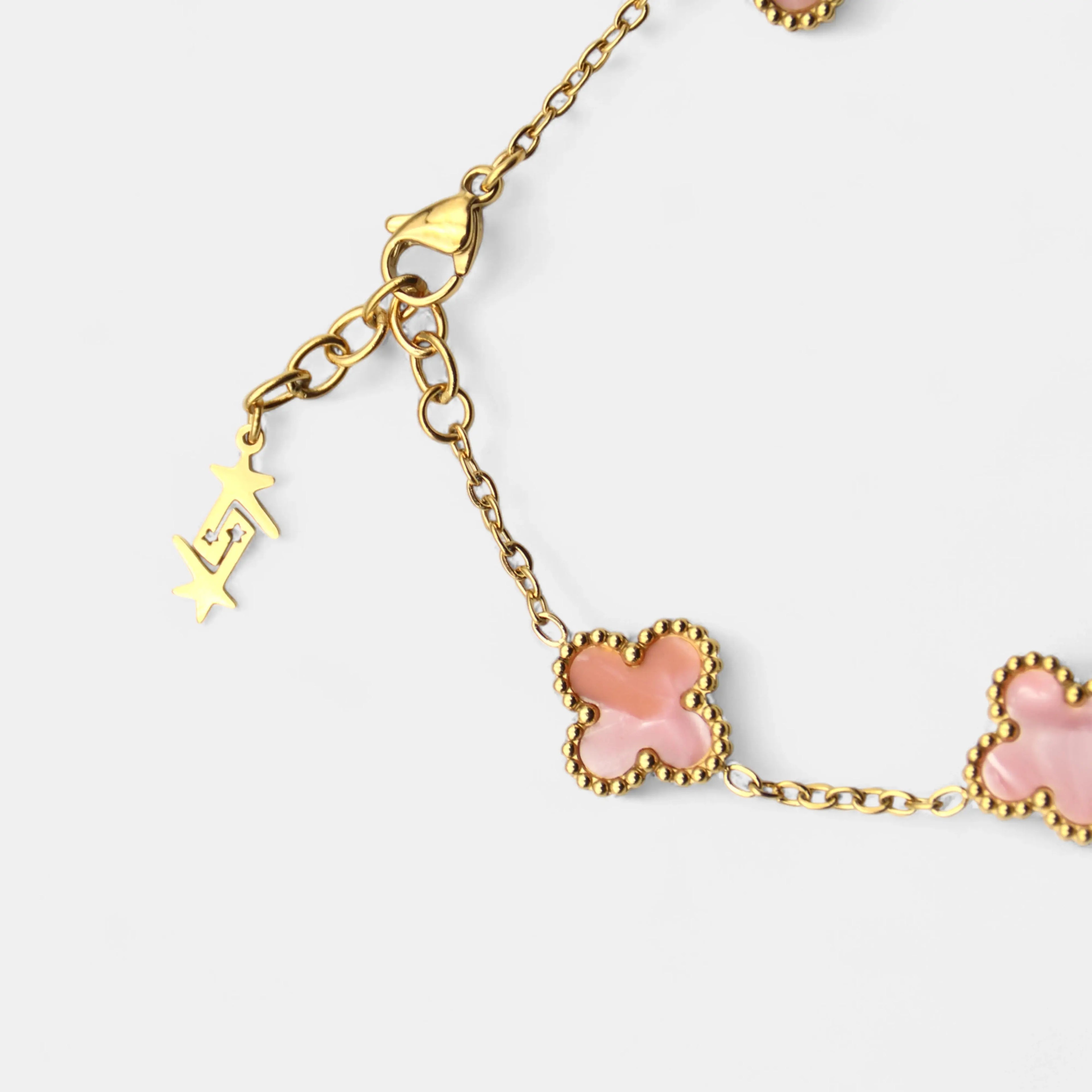 CLOVE BRACELET PINK MARBLE SKØR