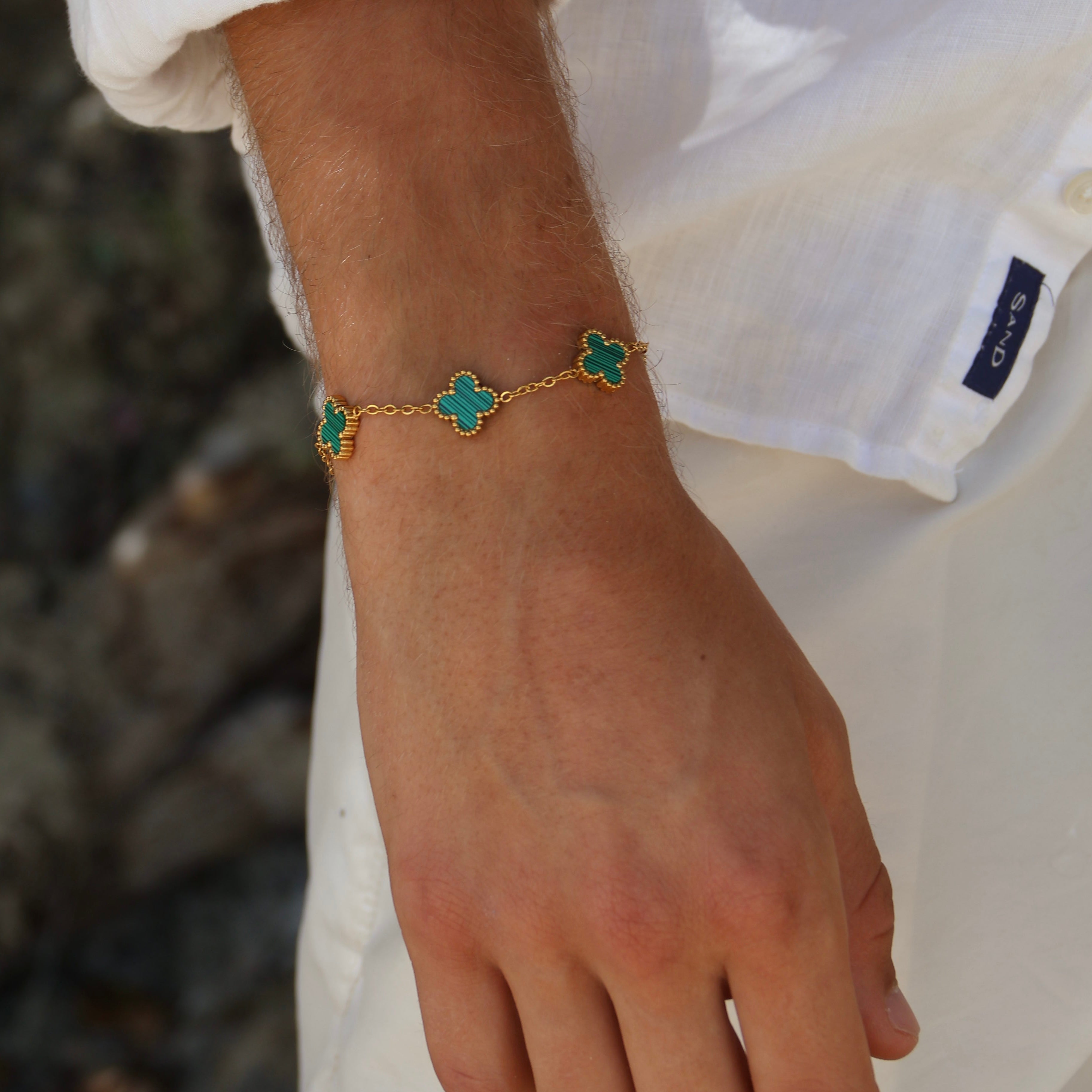 CLOVE BRACELET STRIPED GREEN