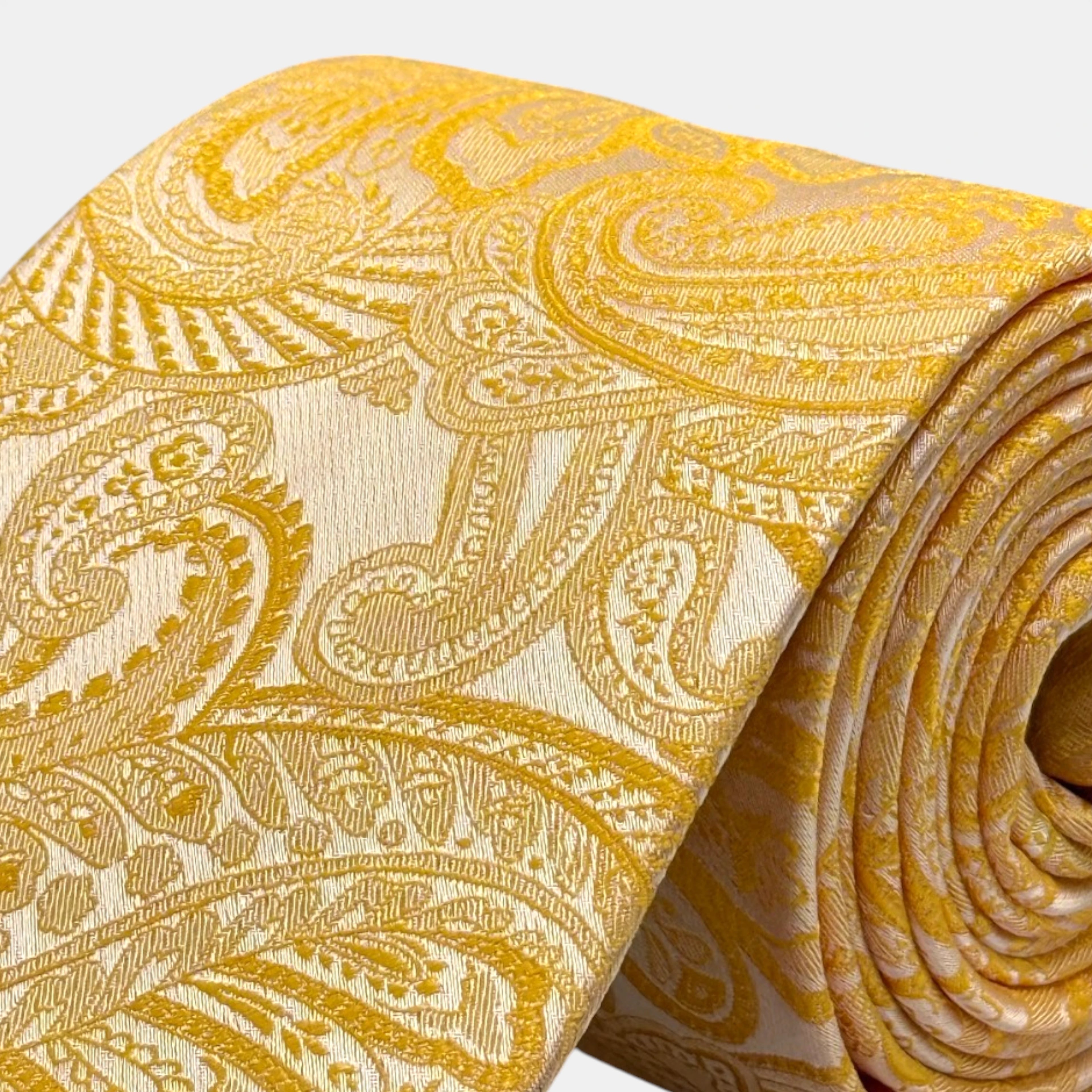 YELLOW PAISLEY TIE