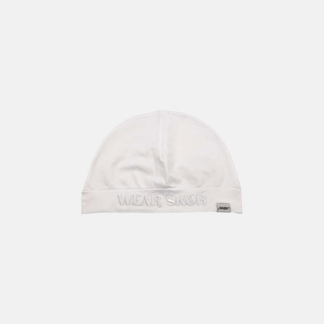 WHITE SLIM BEANIE