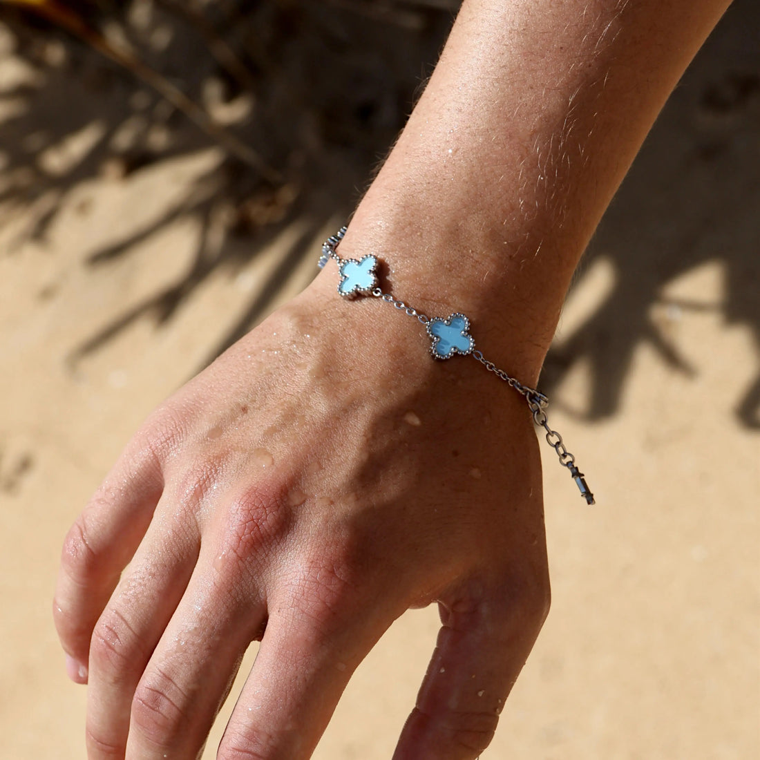 CLOVE BRACELET SILVER SKY BLUE SKØR