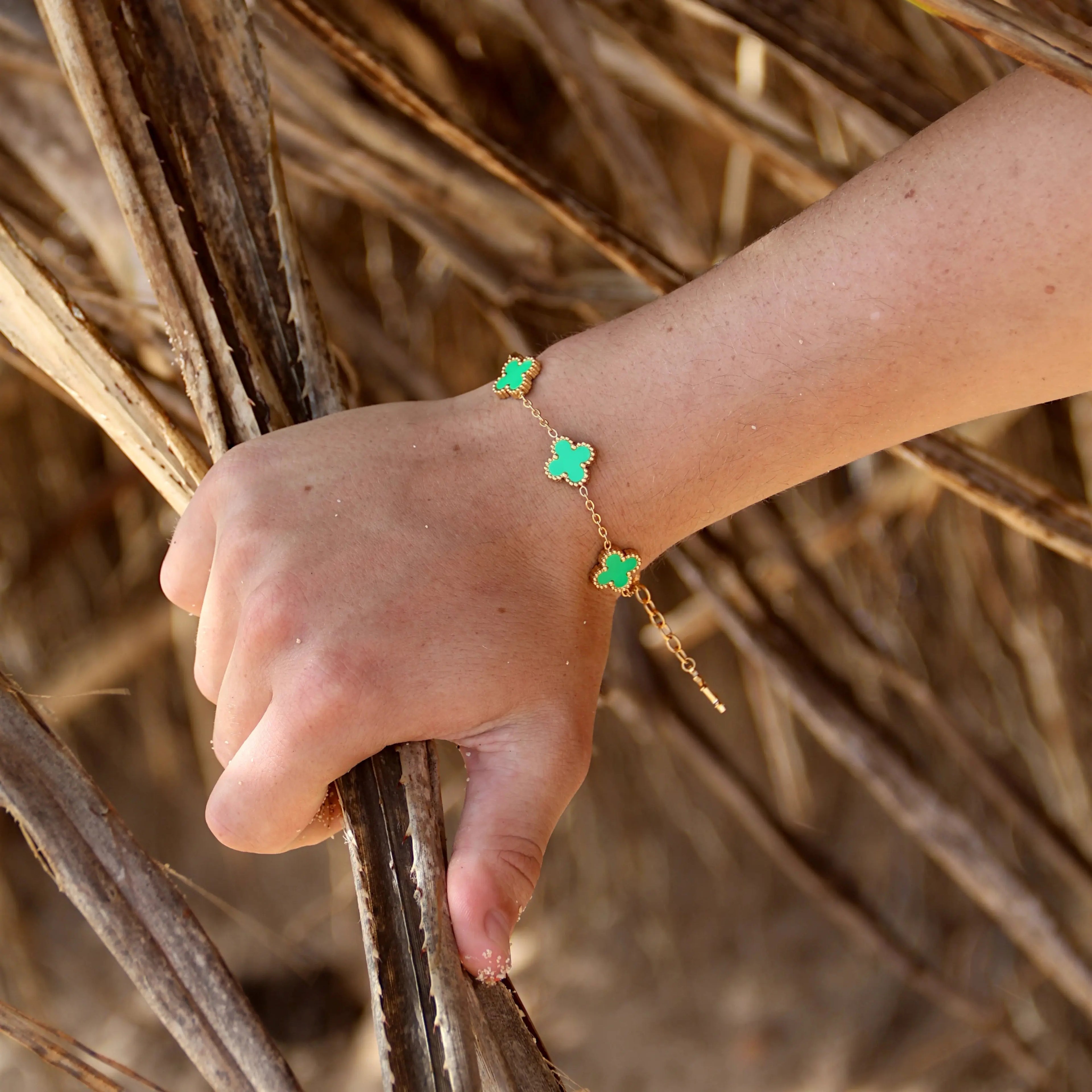 CLOVE BRACELET GREEN SKØR