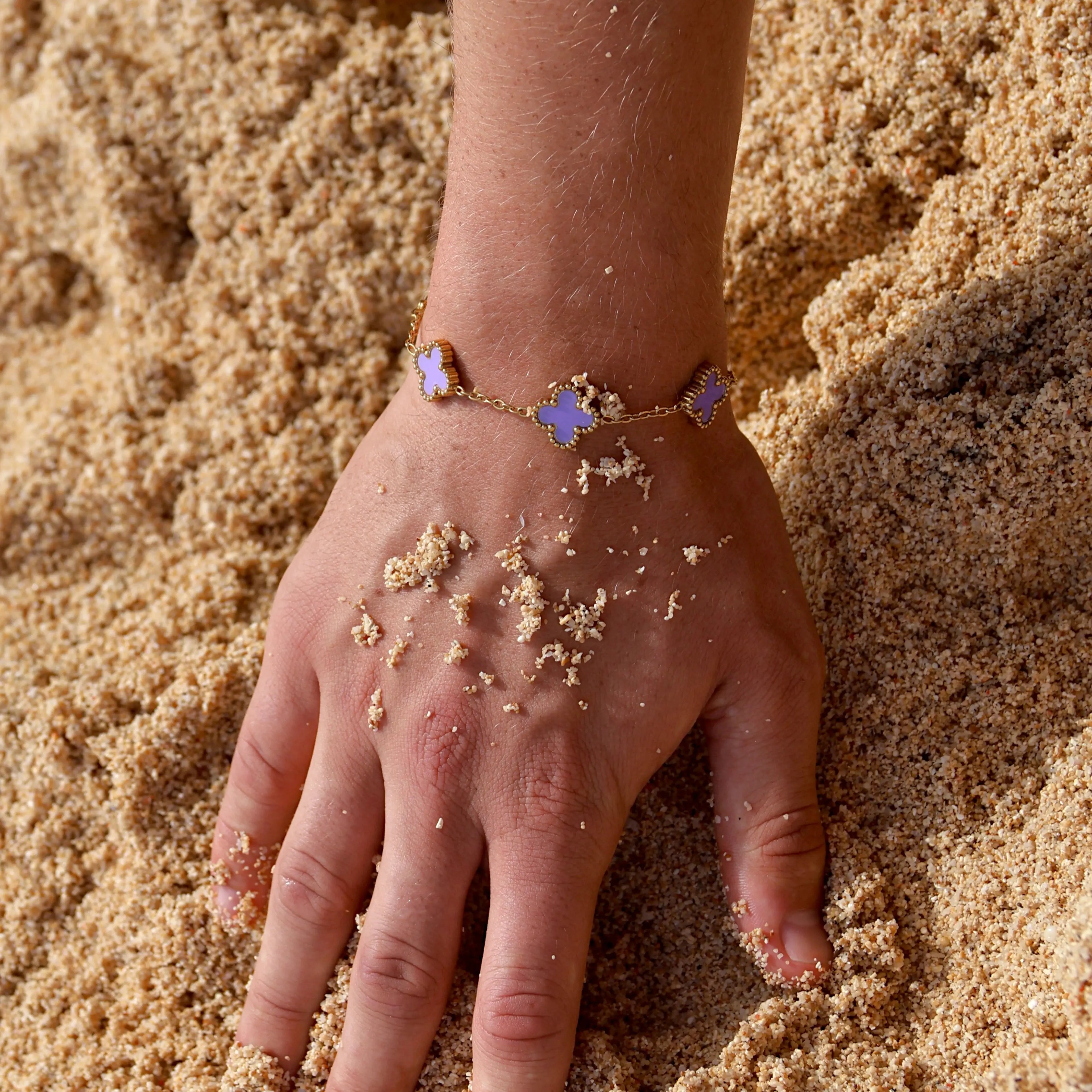 CLOVE BRACELET PURPLE SKØR