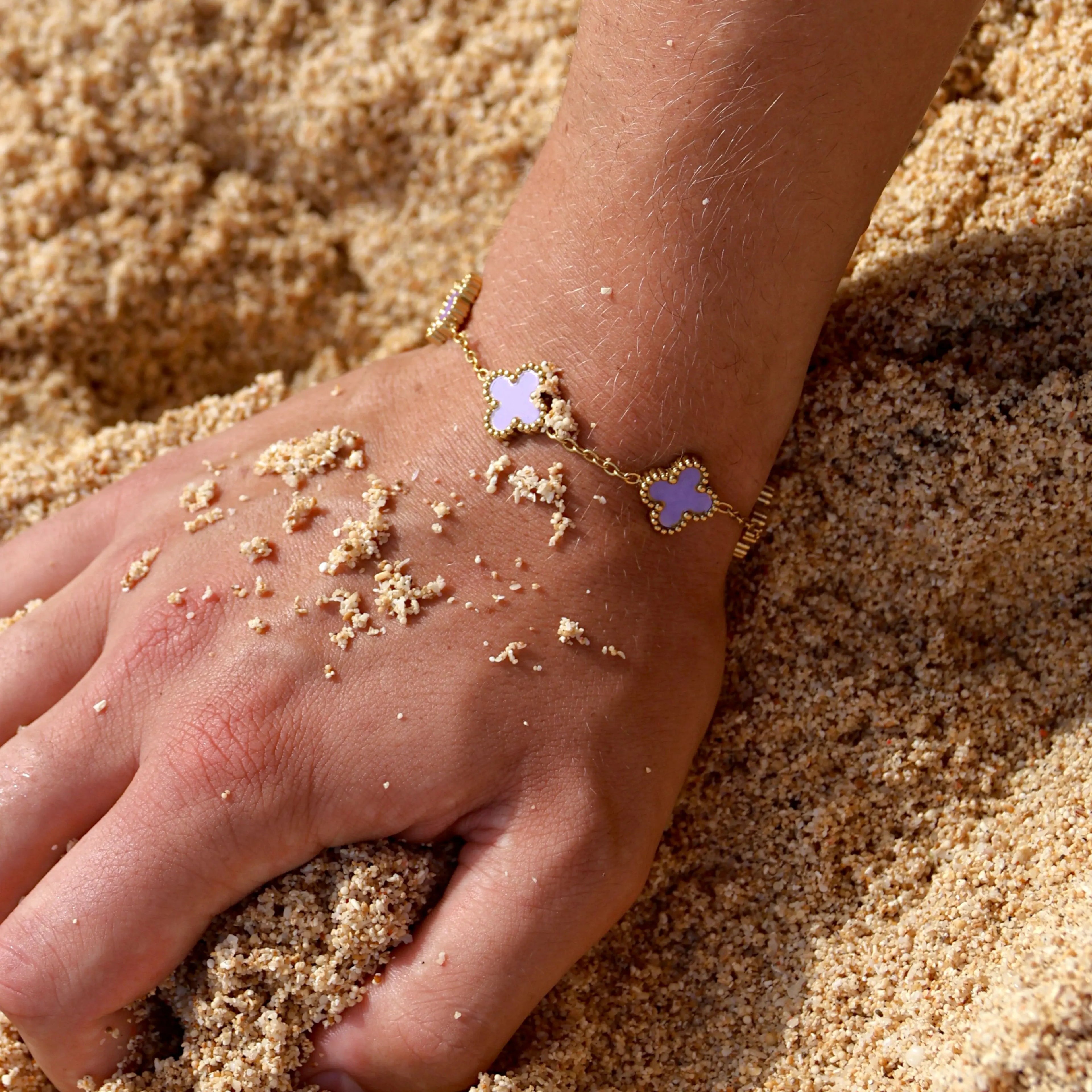 CLOVE BRACELET PURPLE SKØR