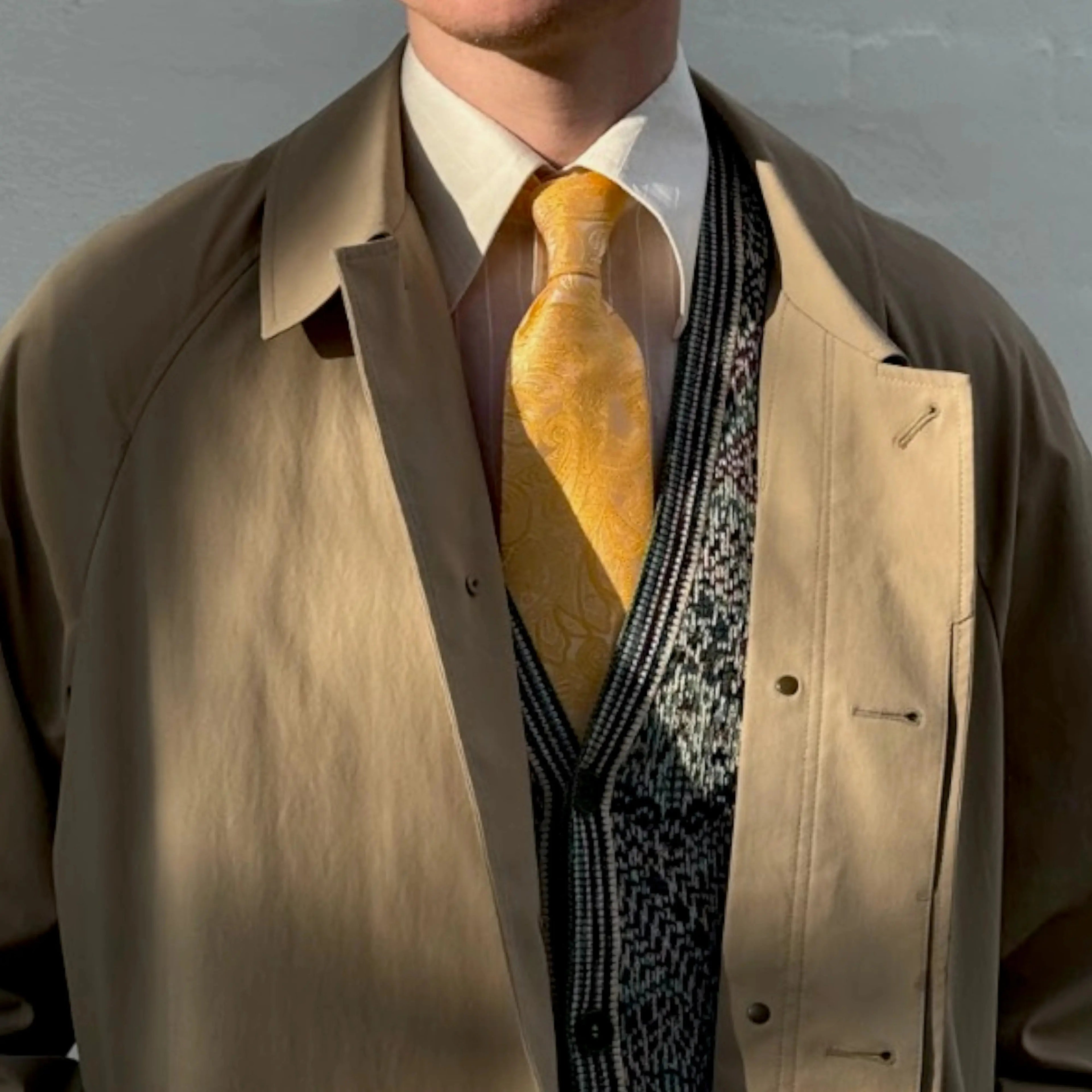 YELLOW PAISLEY TIE SKØR