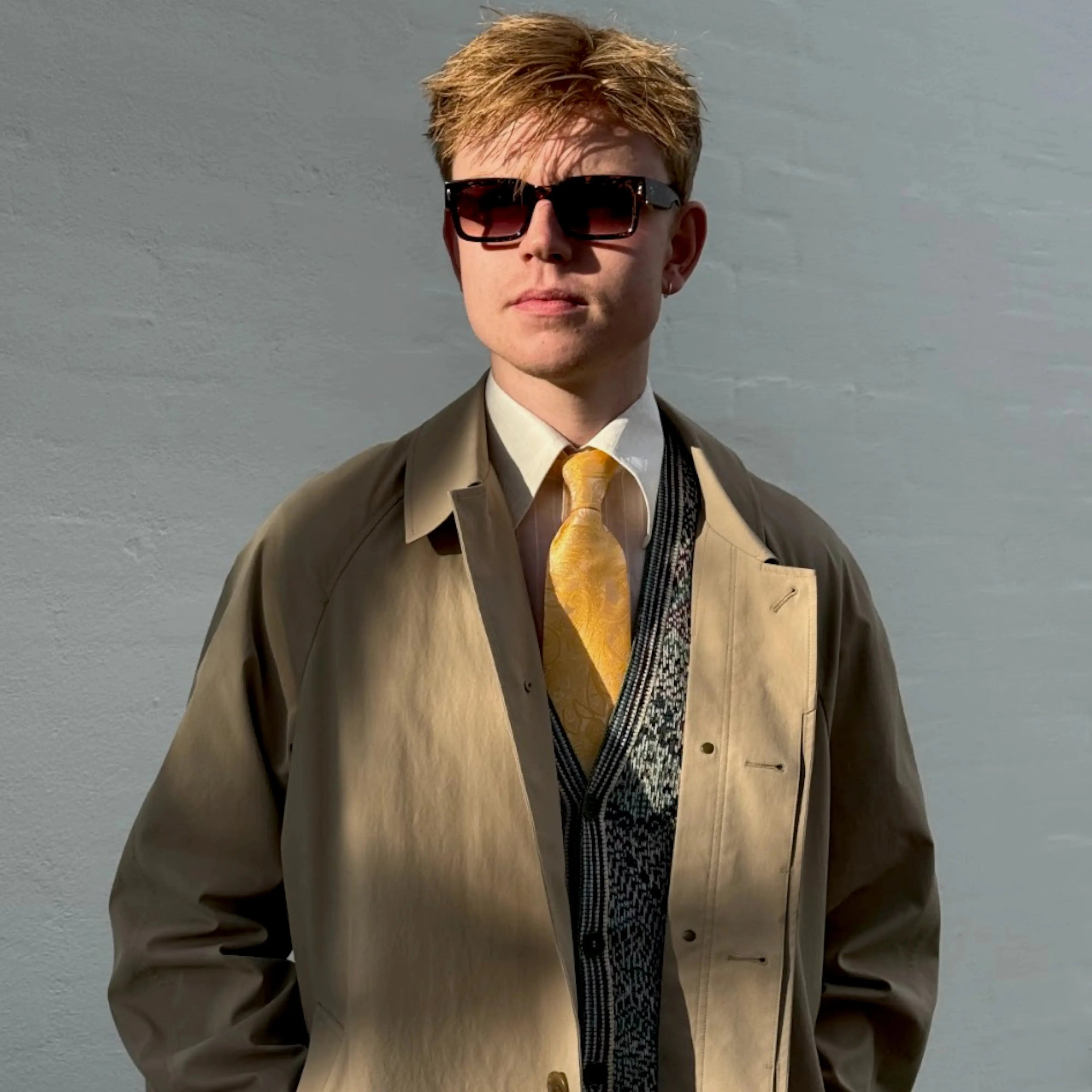 YELLOW PAISLEY TIE SKØR