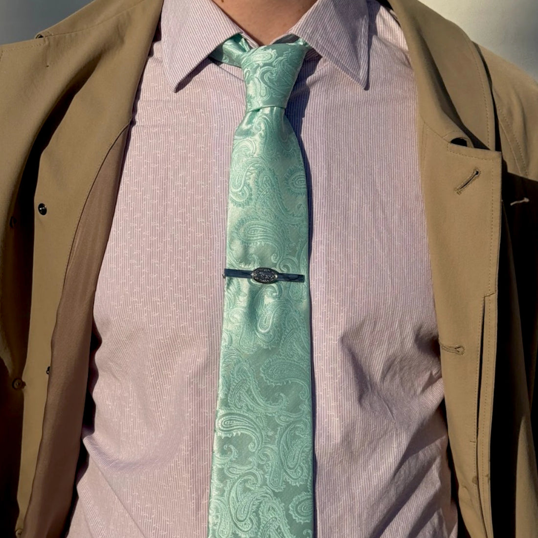 TURQUOISE PAISLEY TIE