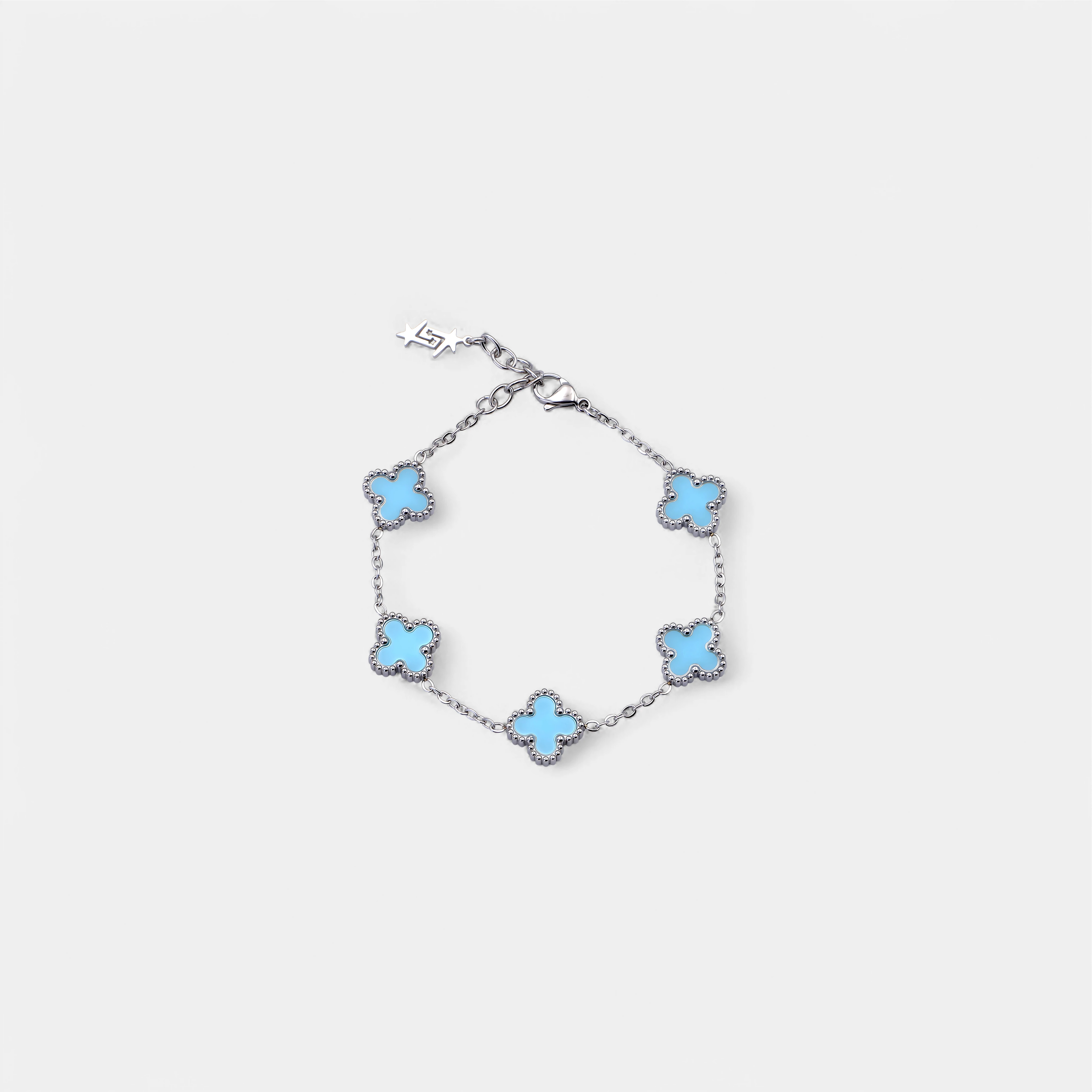 CLOVE BRACELET SILVER SKY BLUE