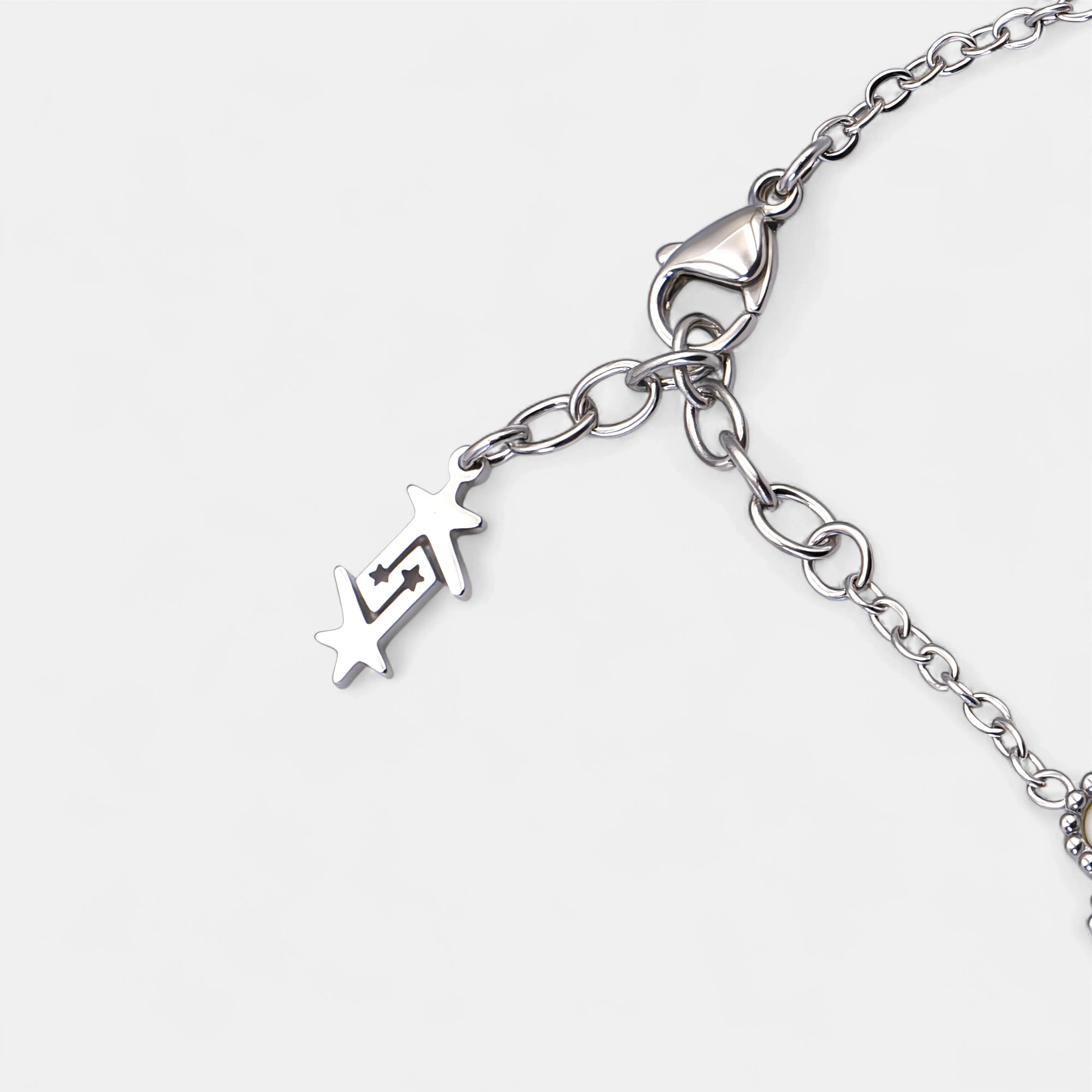 CLOVE BRACELET SILVER GREEN SKØR