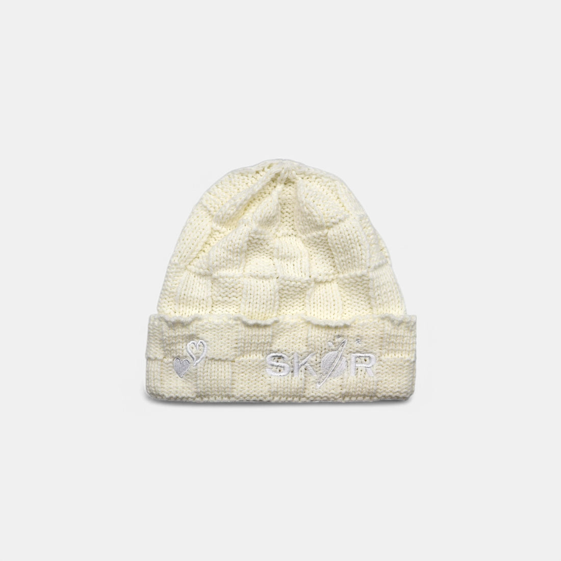 CHECKERS CREME BEANIE