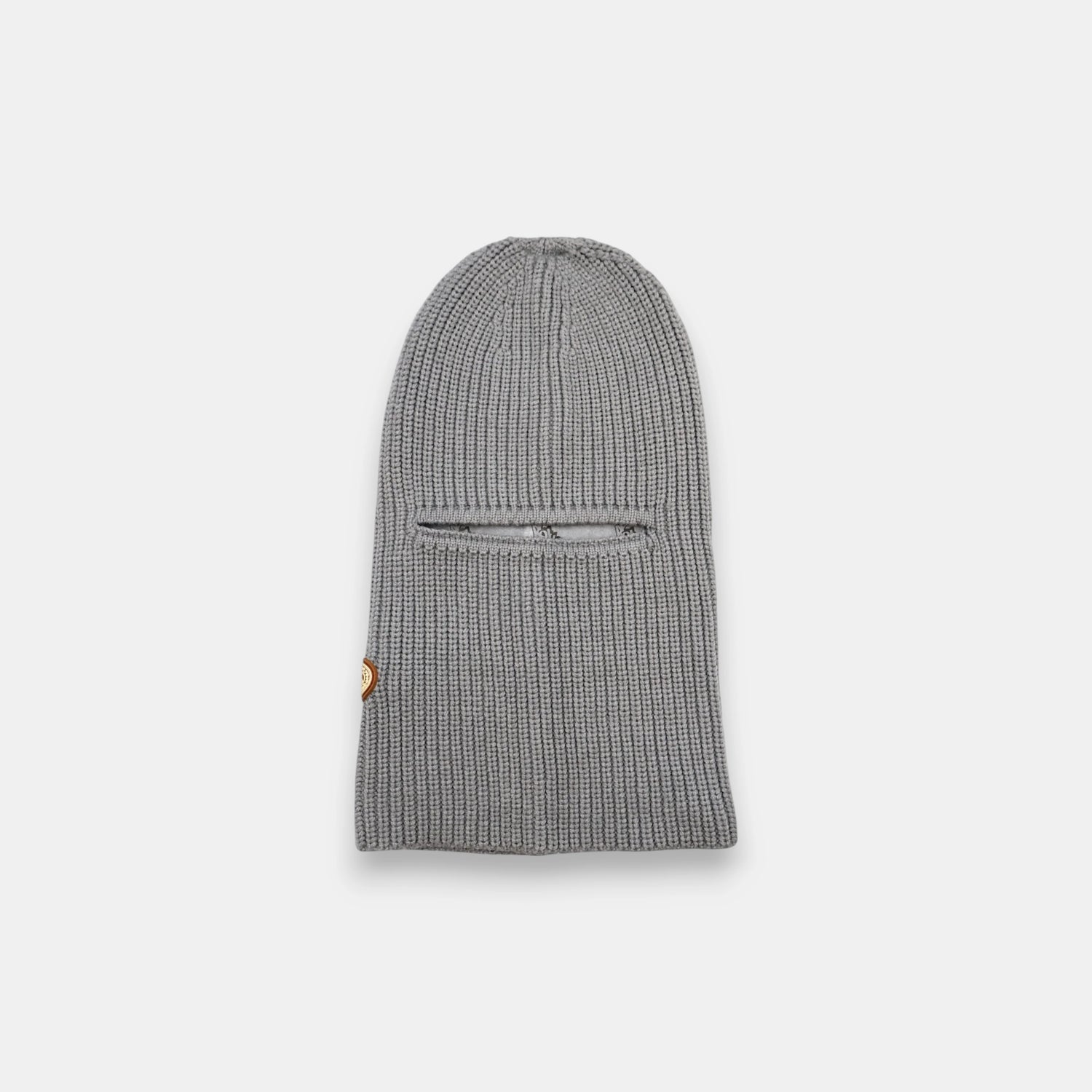 KNITTED BALACLAVA - GREY
