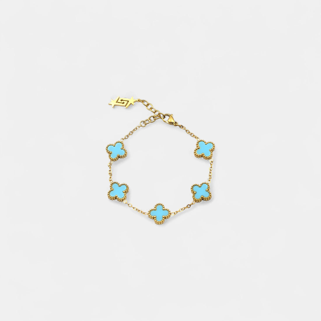 CLOVE BRACELET LIGHT BLUE SKØR