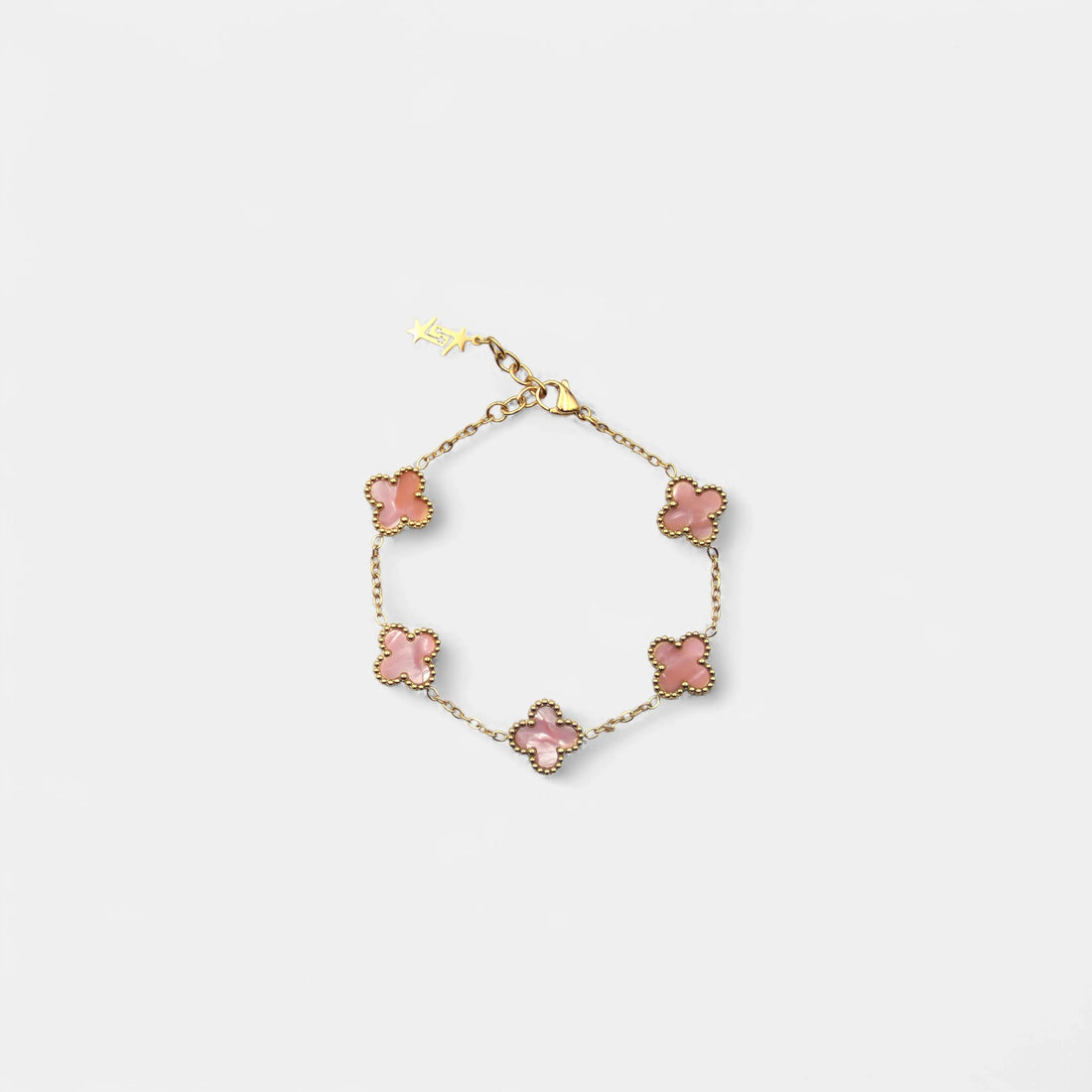 CLOVE BRACELET PINK MARBLE SKØR