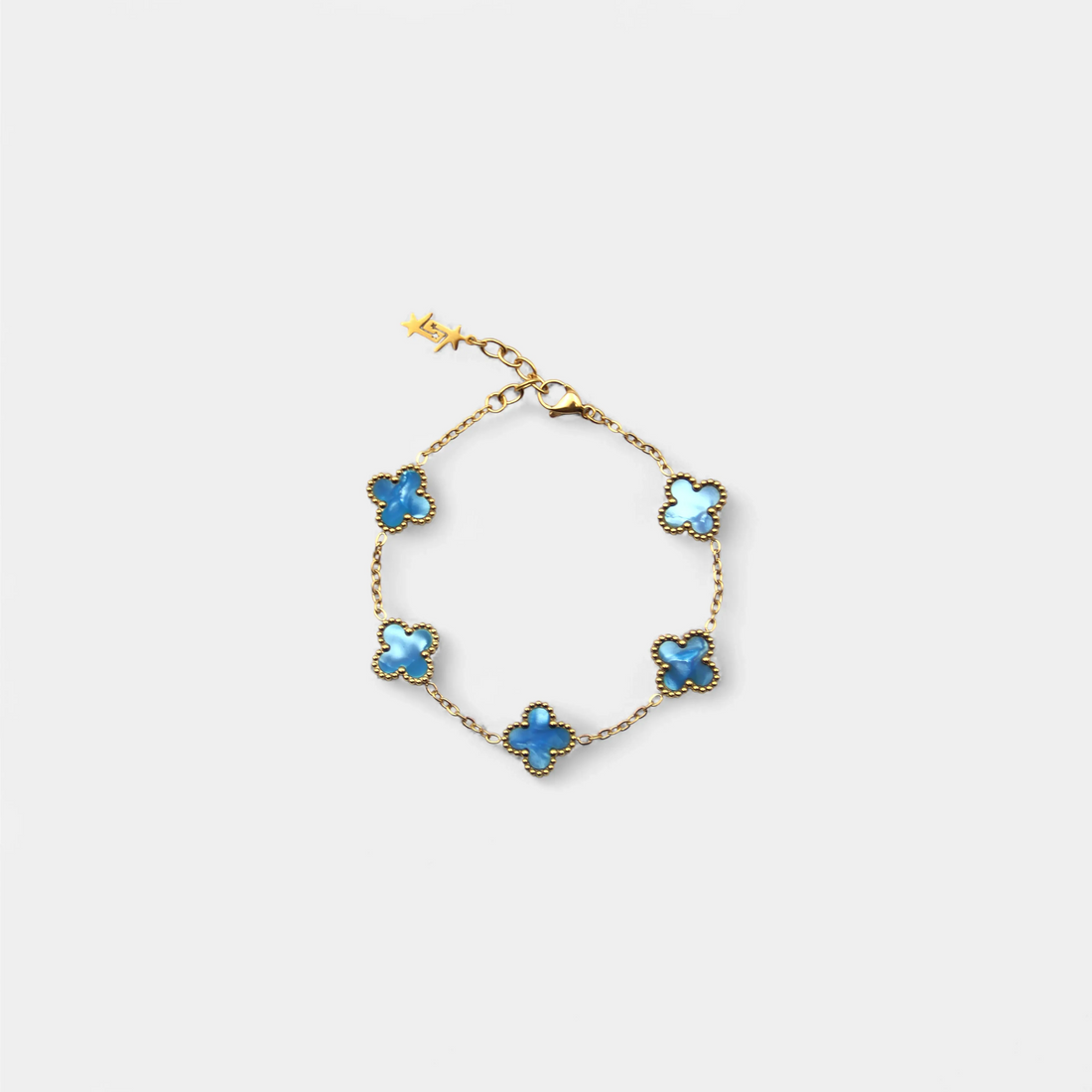 CLOVE BRACELET BLUE MARBLE SKØR