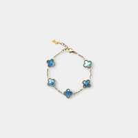 CLOVE BRACELET BLUE MARBLE