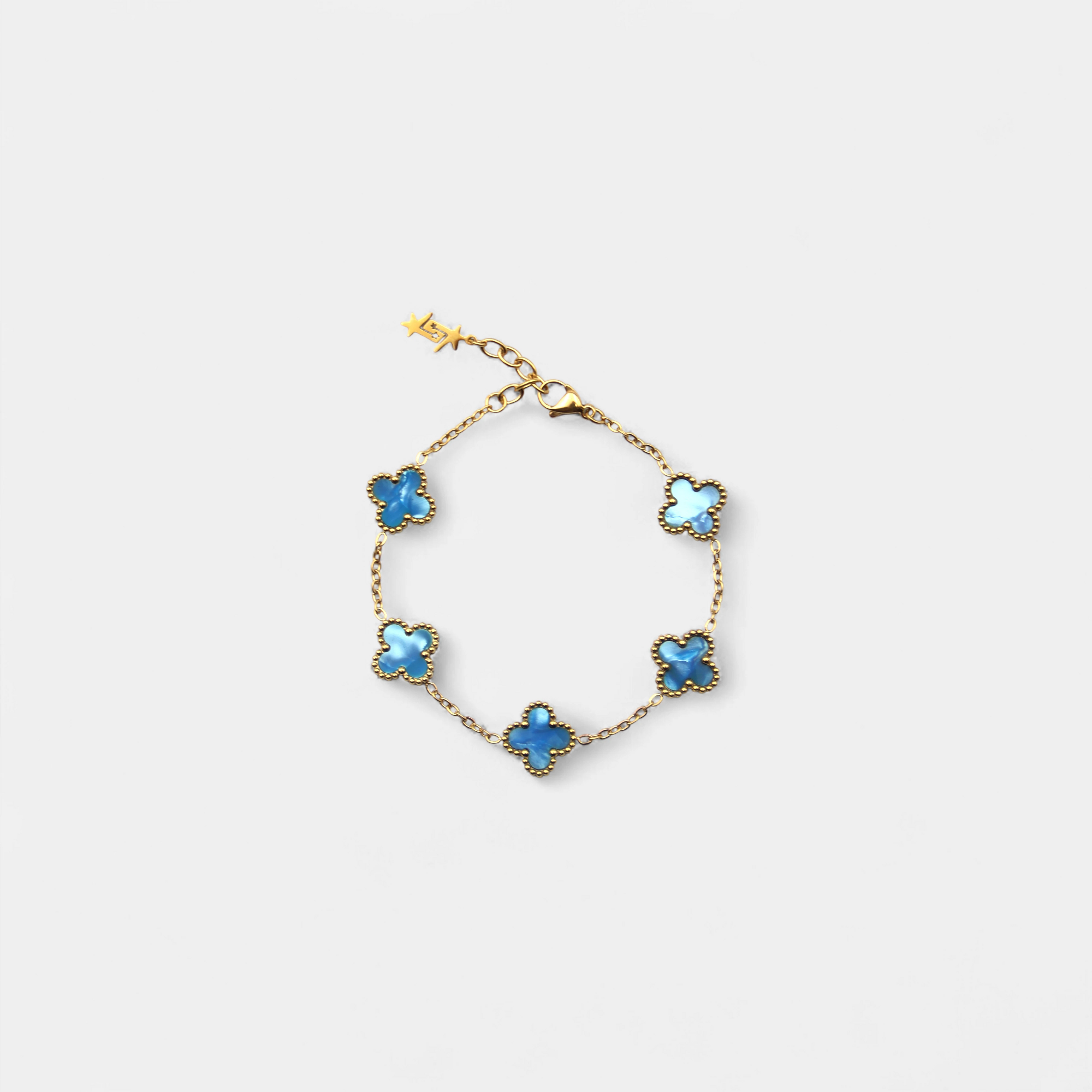 CLOVE BRACELET BLUE MARBLE