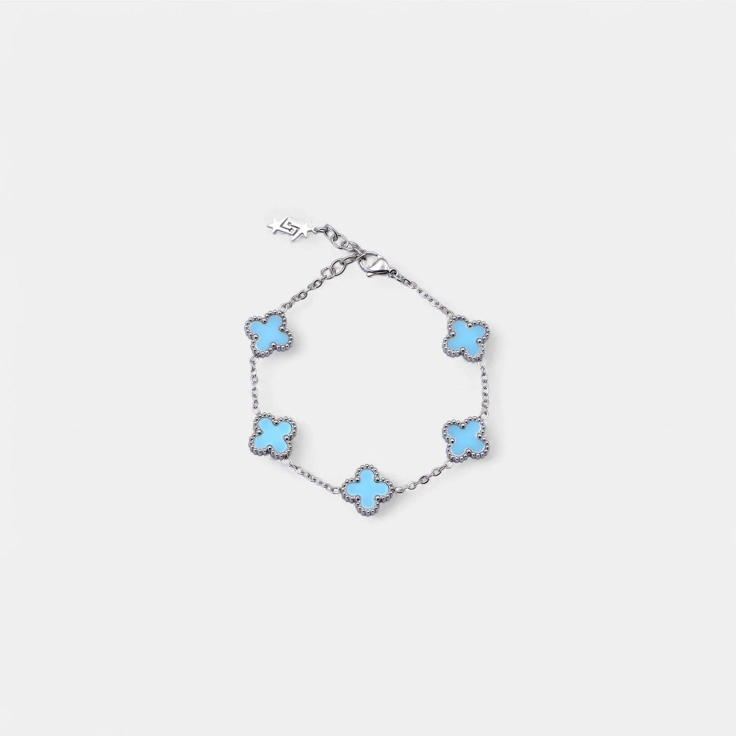 CLOVE BRACELET SILVER SKY BLUE
