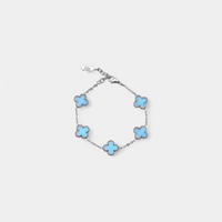 CLOVE BRACELET SILVER SKY BLUE