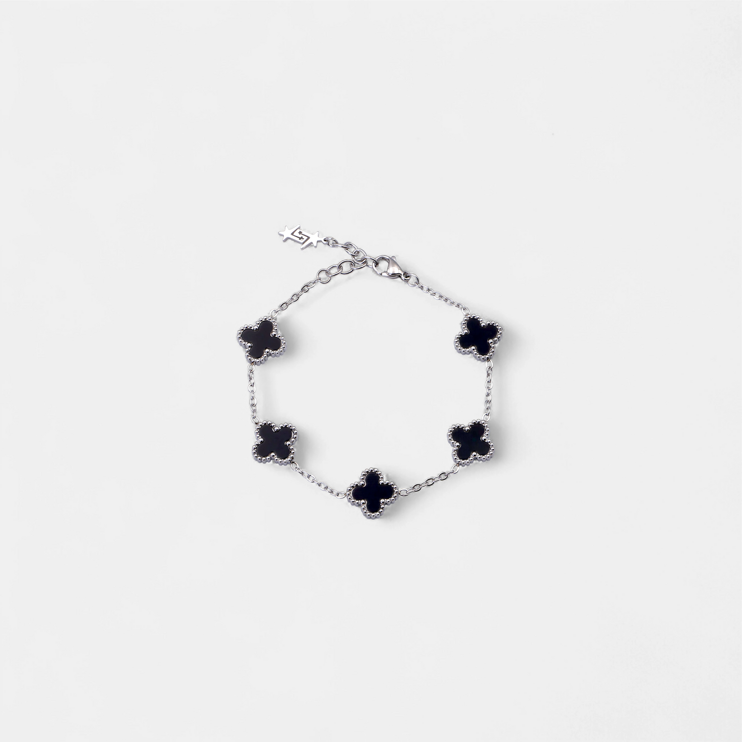 CLOVE BRACELET SILVER BLACK