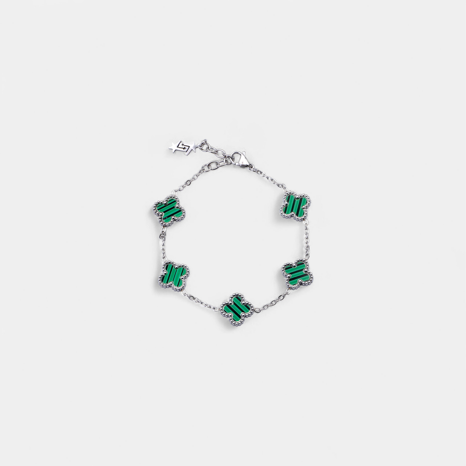 CLOVE BRACELET SILVER GREEN