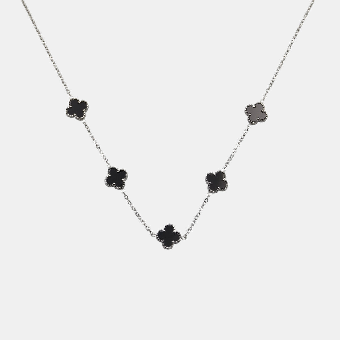 CLOVE CHAIN SILVER BLACK  SKØR